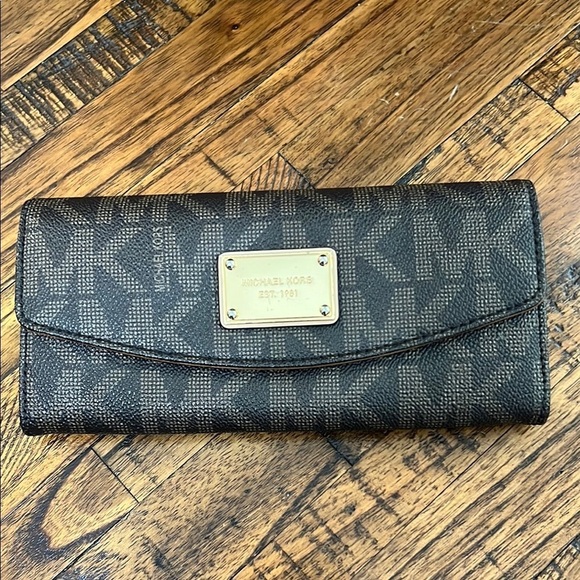 Michael Kors Brown Tote and Wallet Set Hudson brown black - Picture 14 of 16